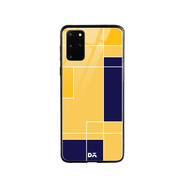 

DailyObjects Banana Milkshake Blocks Glass Case Cover For Samsung Galaxy S20 Plus