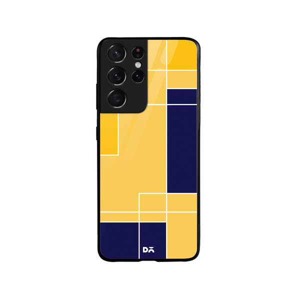 

DailyObjects Banana Milkshake Blocks Glass Case Cover For Samsung Galaxy S21 Ultra