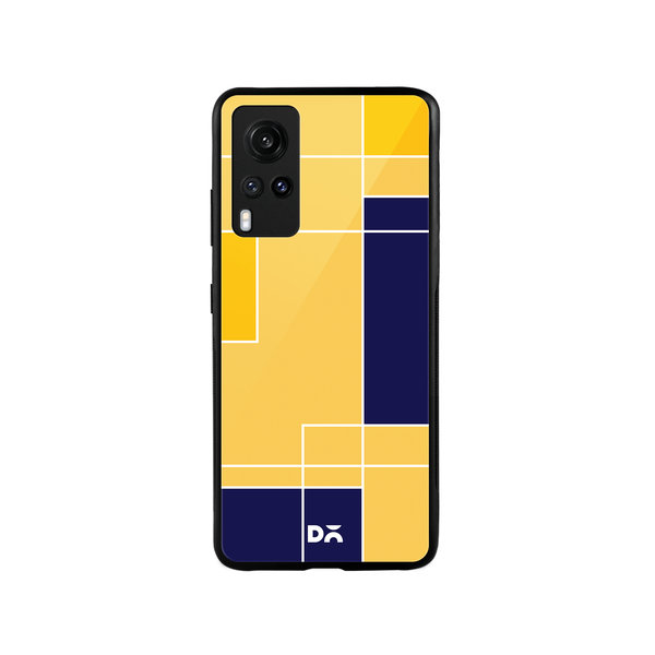 

DailyObjects Banana Milkshake Blocks Glass Case Cover For Vivo X60