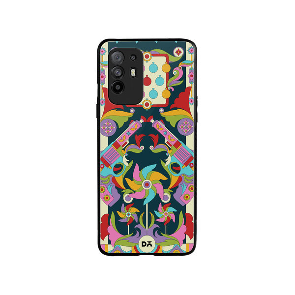 

DailyObjects Bandook Mela Glass Case Cover For Oppo F19 Pro Plus