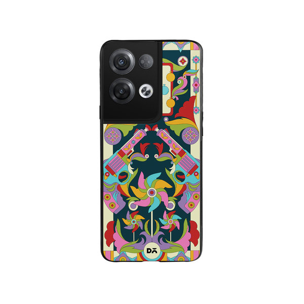 

DailyObjects Bandook Mela Glass Case Cover For Oppo Reno 8