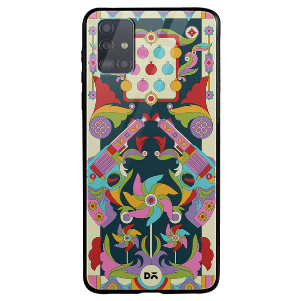 

DailyObjects Bandook Mela Glass Case Cover For Samsung Galaxy A51