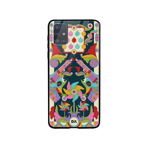 

DailyObjects Bandook Mela Glass Case Cover For Samsung Galaxy A71