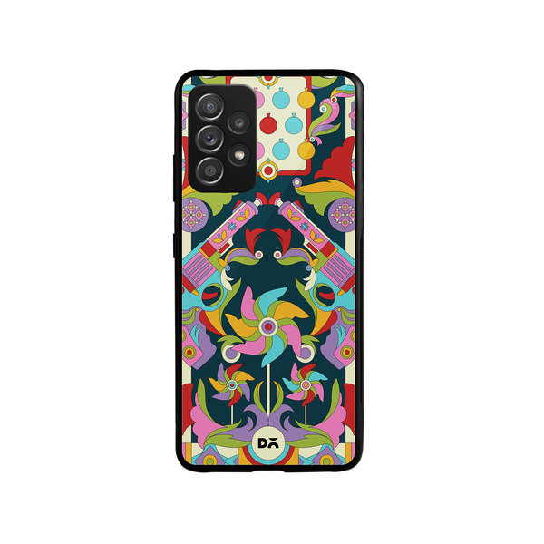 

DailyObjects Bandook Mela Glass Case Cover For Samsung Galaxy A73