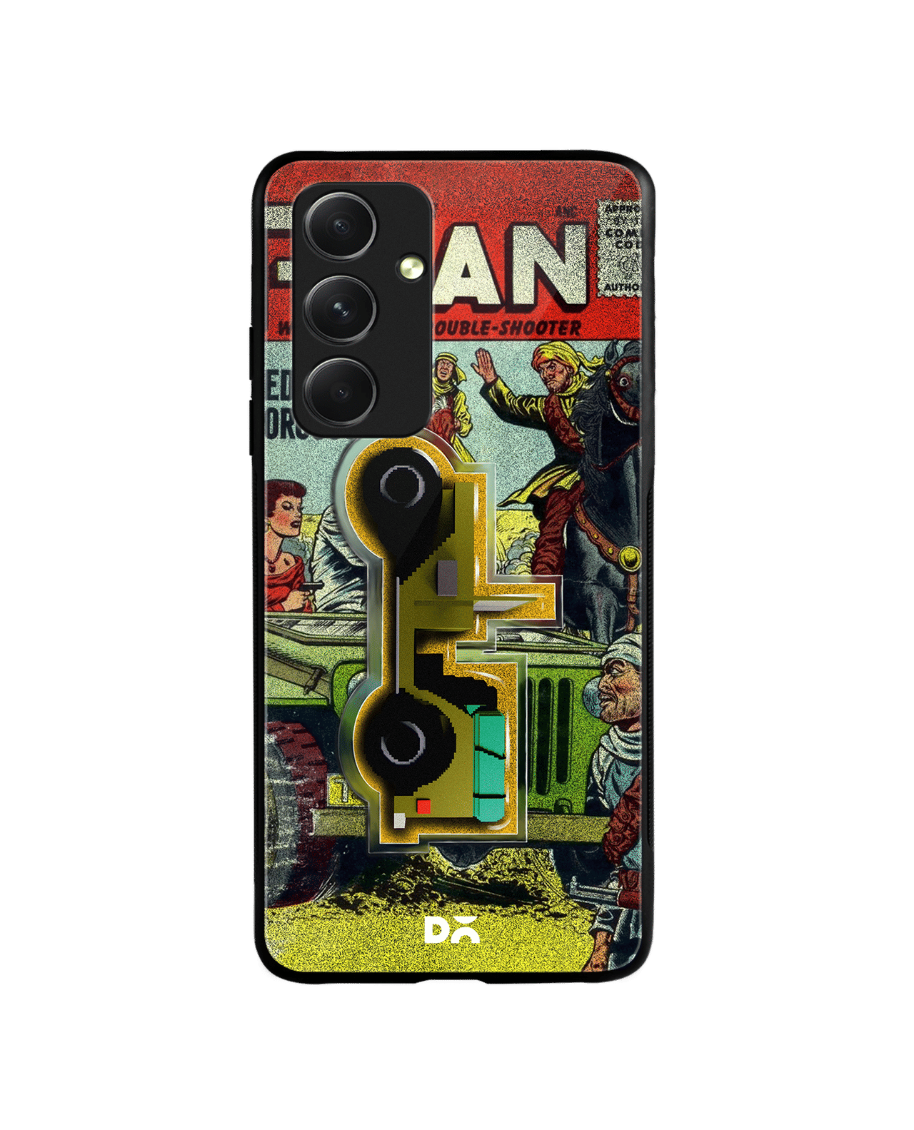 Battle Jeep Glass Case Cover For Samsung Galaxy A35