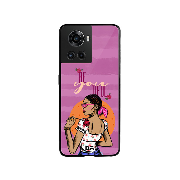 

DailyObjects Be You Tiful Glass Case Cover For OnePlus 10R