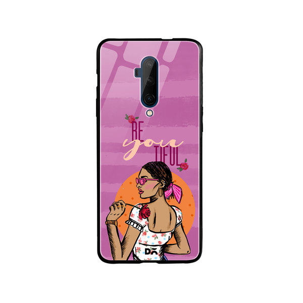 

DailyObjects Be You Tiful Glass Case Cover For OnePlus 7T Pro