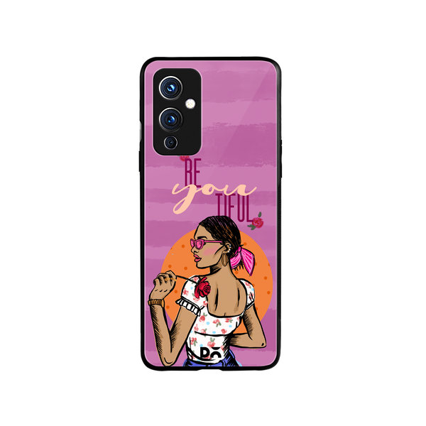 DailyObjects Be You Tiful Glass Case Cover For OnePlus 9