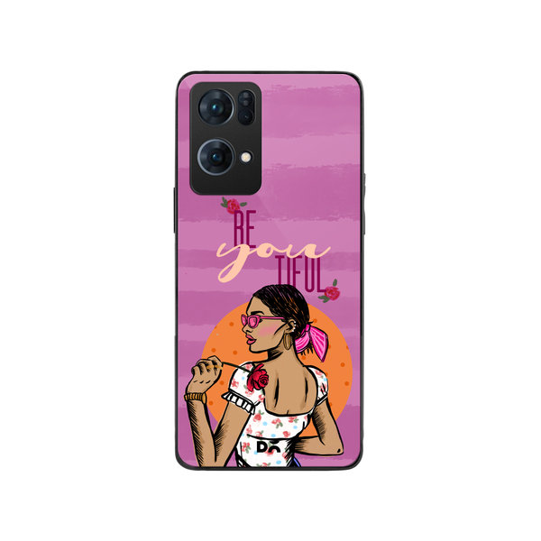 

DailyObjects Be You Tiful Glass Case Cover For Oppo Reno 7 Pro