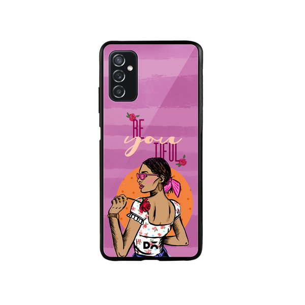 

DailyObjects Be You Tiful Glass Case Cover For Samsung Galaxy M52