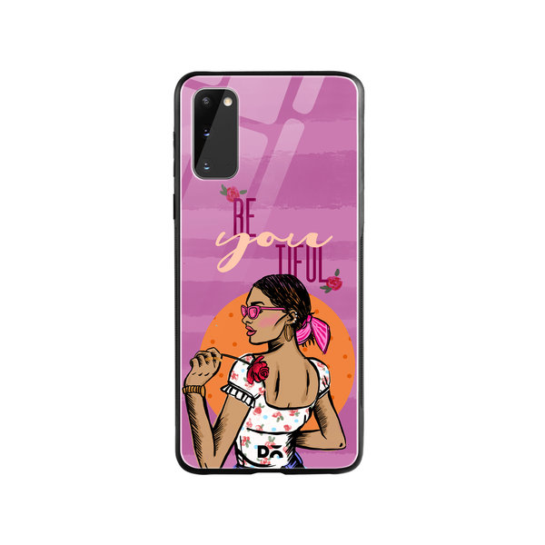 DailyObjects Be You Tiful Glass Case Cover For Samsung Galaxy S20