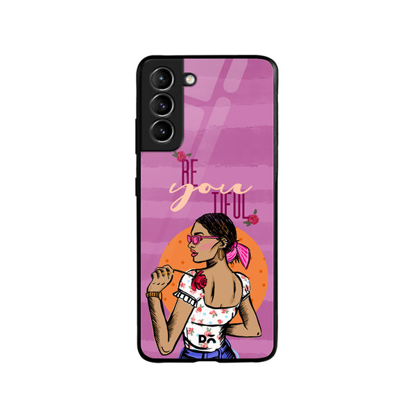 

DailyObjects Be You Tiful Glass Case Cover For Samsung Galaxy S21 FE