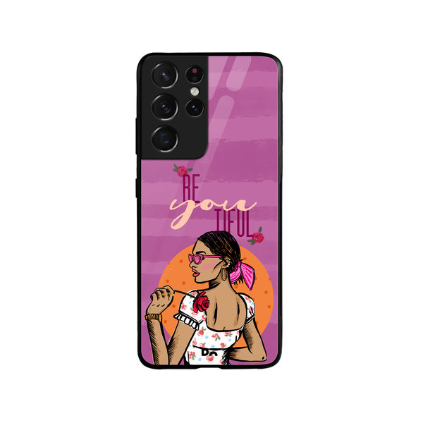 

DailyObjects Be You Tiful Glass Case Cover For Samsung Galaxy S21 Ultra