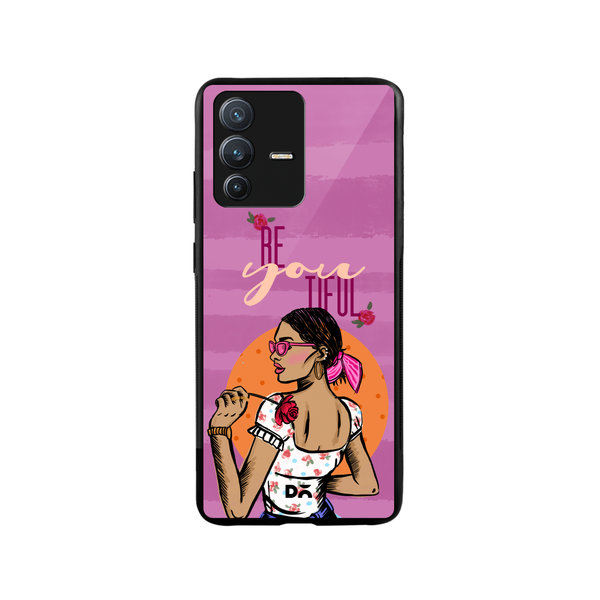 

DailyObjects Be You Tiful Glass Case Cover For Vivo V23 Pro