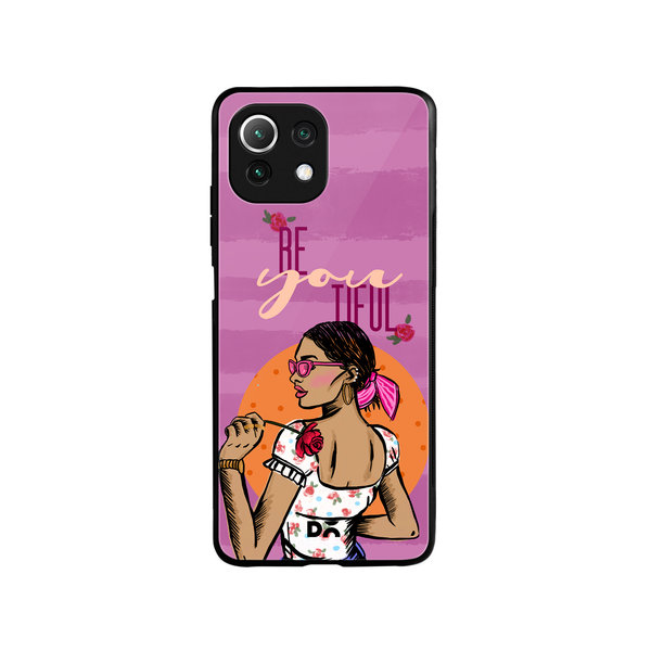 

DailyObjects Be You Tiful Glass Case Cover For Xiaomi Mi 11 Lite