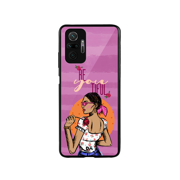 

DailyObjects Be You Tiful Glass Case Cover For Xiaomi Redmi Note 10 Pro