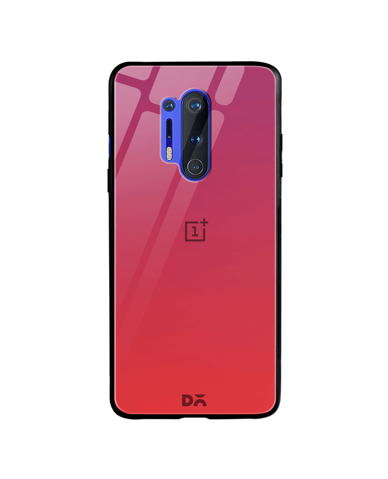 Berry Gradient Glass Case Cover For OnePlus 8 Pro