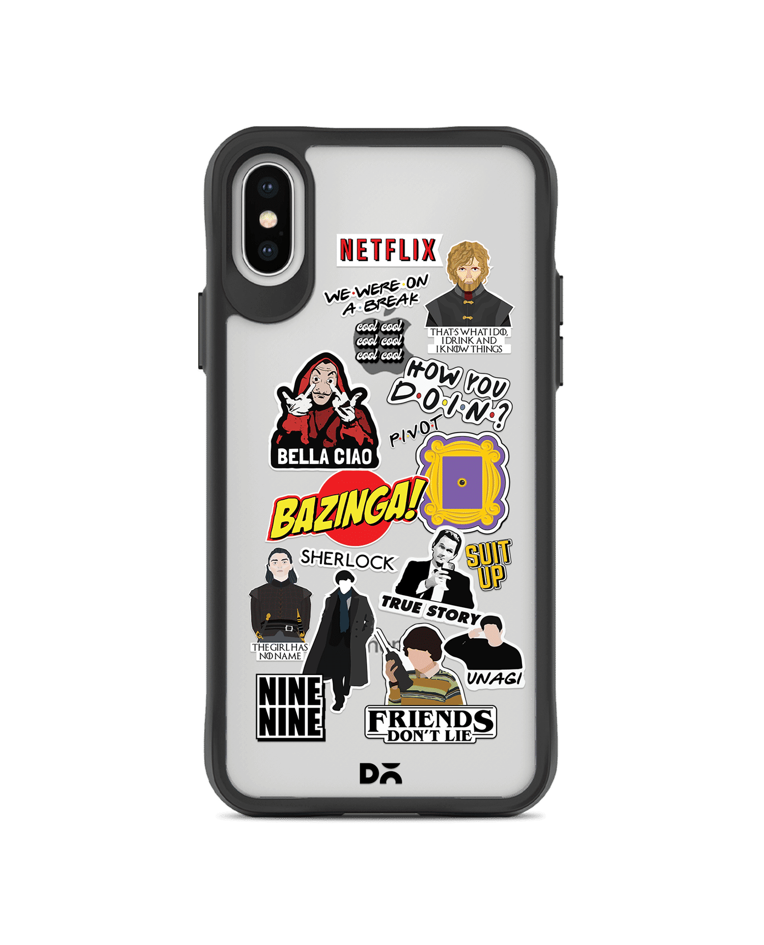 DailyObjects Binge Watch Black Hybrid Clear Case Cover For iPhone