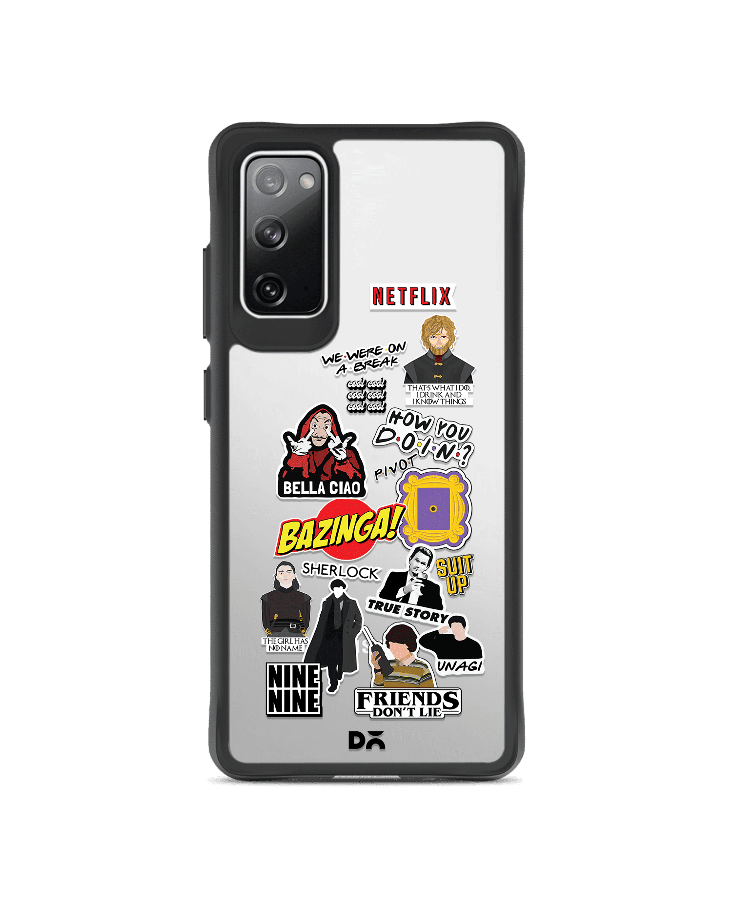 DailyObjects Binge Watch Black Hybrid Clear Case Cover For Samsung