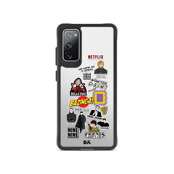 DailyObjects Binge Watch Black Hybrid Clear Case Cover For Samsung Galaxy S20 FE