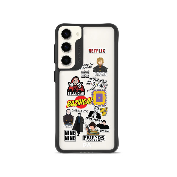 

DailyObjects Binge Watch Black Hybrid Clear Case Cover For Samsung Galaxy S23