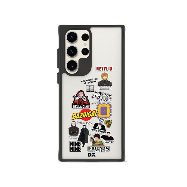 

DailyObjects Binge Watch Black Hybrid Clear Case Cover For Samsung Galaxy S23 Ultra