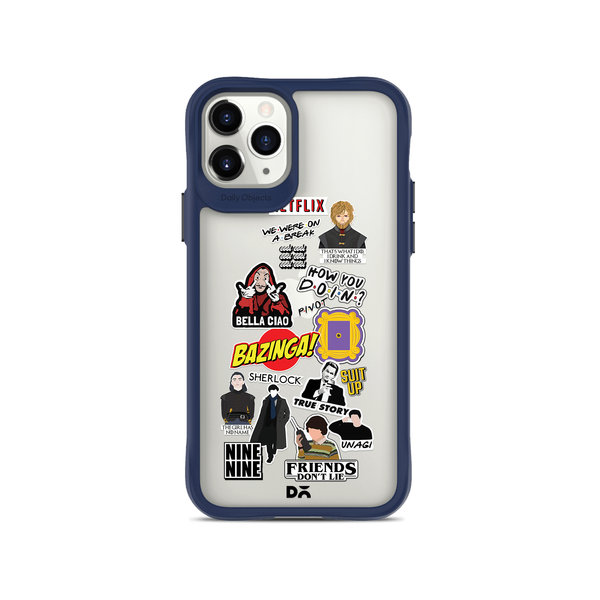 

DailyObjects Binge Watch Blue Hybrid Clear Case Cover For iPhone 11 Pro Max
