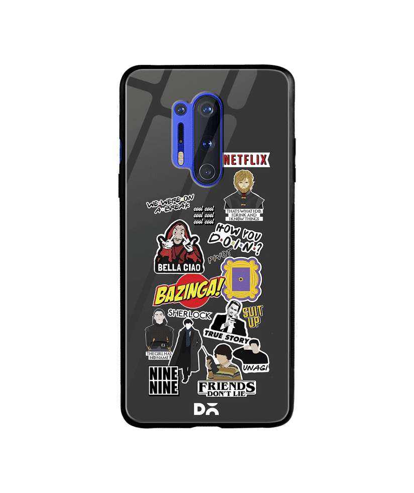 DailyObjects Binge Watch Glass Case Cover For OnePlus 8 Pro