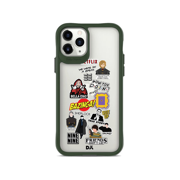 

DailyObjects Binge Watch Green Hybrid Clear Case Cover For iPhone 11 Pro Max