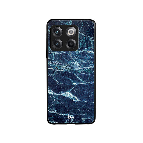 

DailyObjects Black And Sea Marble Glass Case Cover For OnePlus 10T