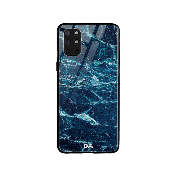 

DailyObjects Black And Sea Marble Glass Case Cover For OnePlus 8T