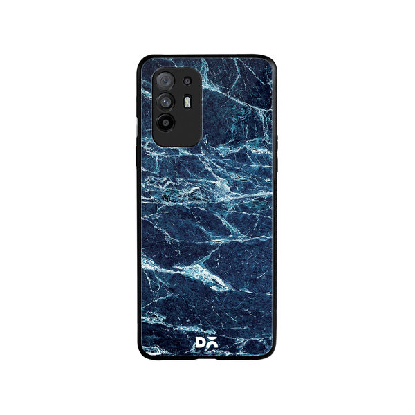 

DailyObjects Black And Sea Marble Glass Case Cover For Oppo F19 Pro Plus