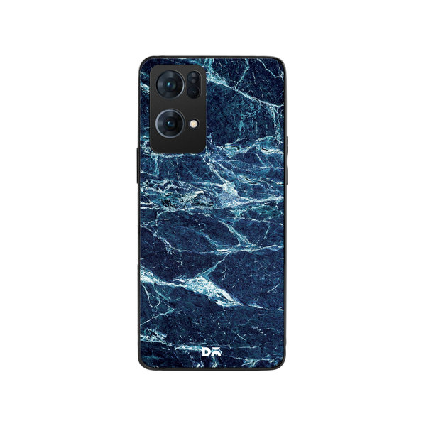 

DailyObjects Black And Sea Marble Glass Case Cover For Oppo Reno 7 Pro