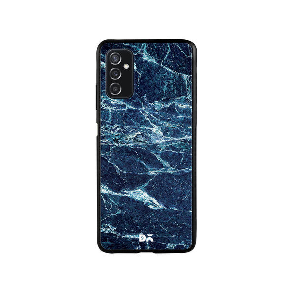 

DailyObjects Black And Sea Marble Glass Case Cover For Samsung Galaxy M52