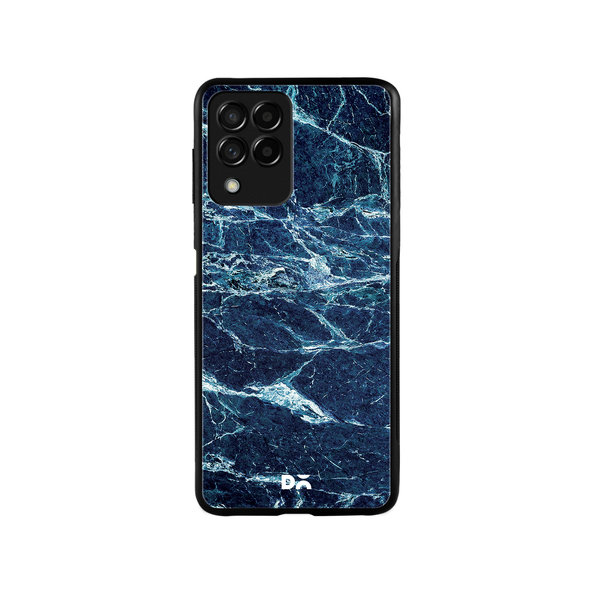 

DailyObjects Black And Sea Marble Glass Case Cover For Samsung Galaxy M53