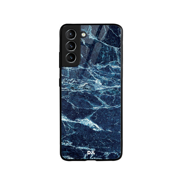 

DailyObjects Black And Sea Marble Glass Case Cover For Samsung Galaxy S21