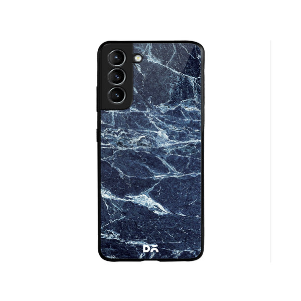 

DailyObjects Black And Sea Marble Glass Case Cover For Samsung Galaxy S22 Plus