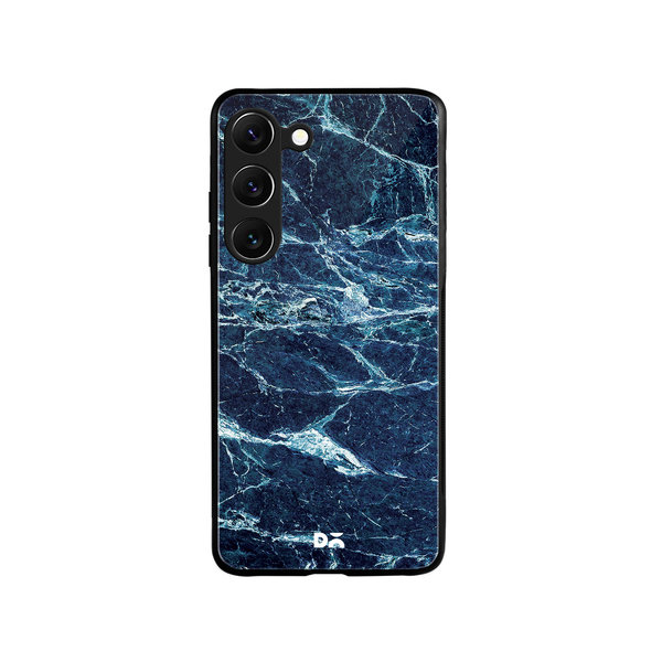 

DailyObjects Black And Sea Marble Glass Case Cover For Samsung Galaxy S23 Plus