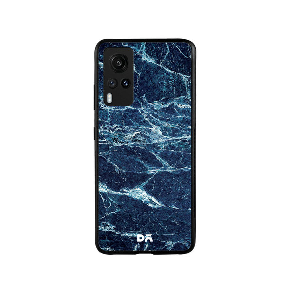 

DailyObjects Black And Sea Marble Glass Case Cover For Vivo X60