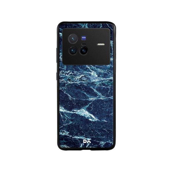 

DailyObjects Black And Sea Marble Glass Case Cover For Vivo X80