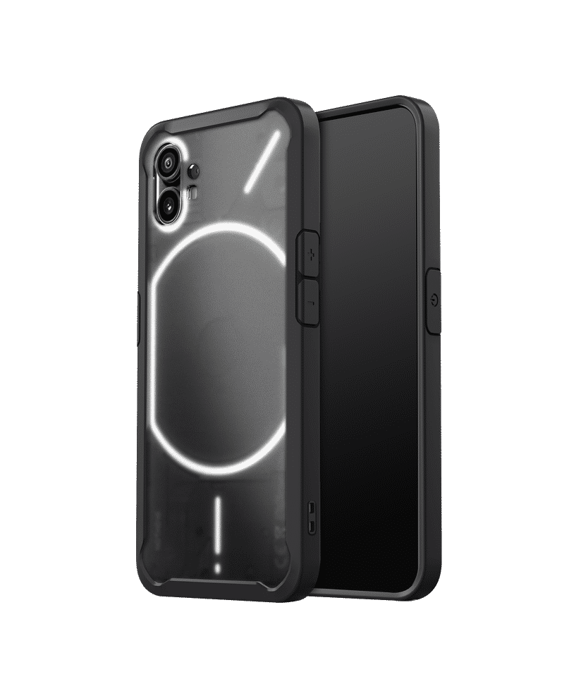 DailyObjects Black Frosted 2.0 Clear Case Cover For Nothing Phone