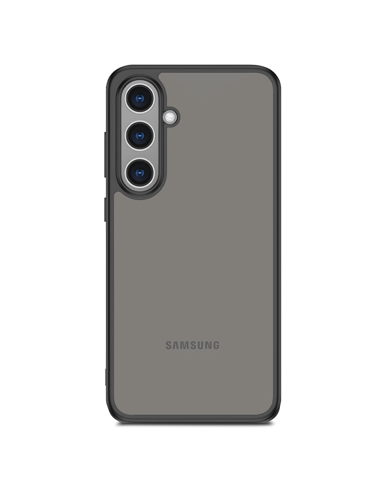 Black Frosted Clear Case Cover For Samsung Galaxy S25