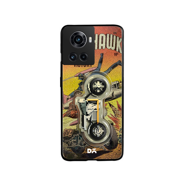 

DailyObjects Black Hawk Glass Case Cover For OnePlus 10R