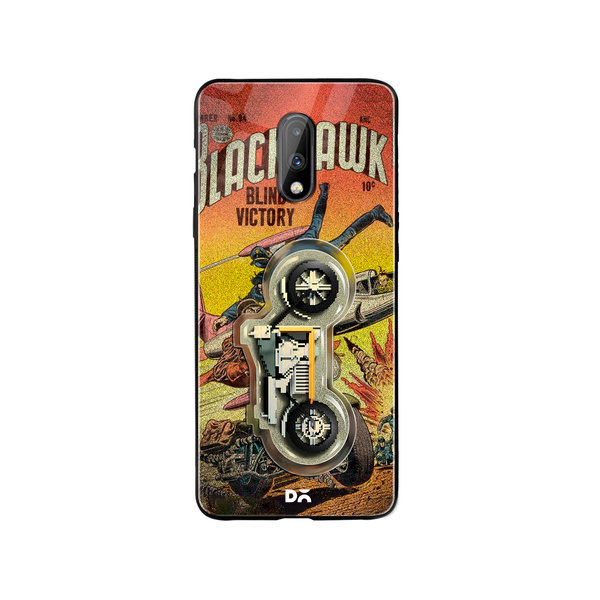 

DailyObjects Black Hawk Glass Case Cover For OnePlus 7
