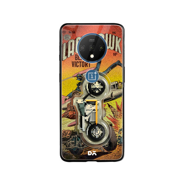 

DailyObjects Black Hawk Glass Case Cover For OnePlus 7T