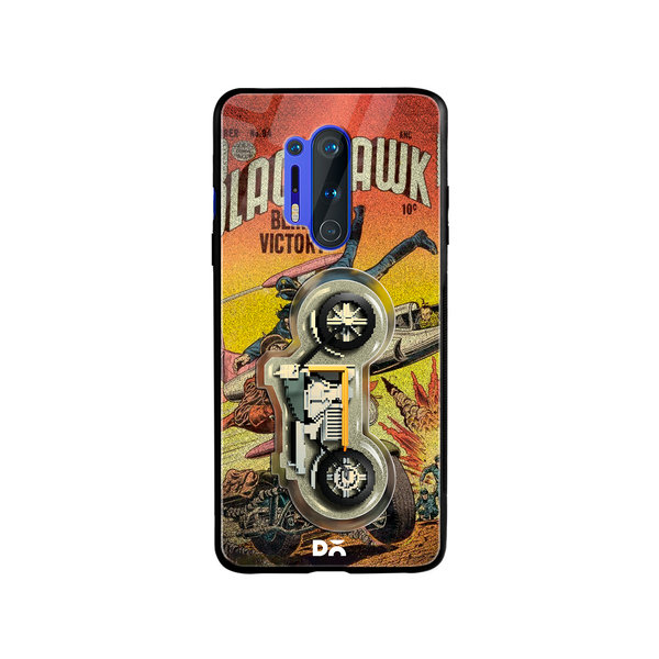 

DailyObjects Black Hawk Glass Case Cover For OnePlus 8 Pro