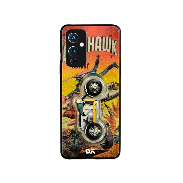 

DailyObjects Black Hawk Glass Case Cover For OnePlus 9