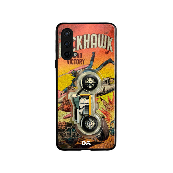 

DailyObjects Black Hawk Glass Case Cover For OnePlus Nord CE