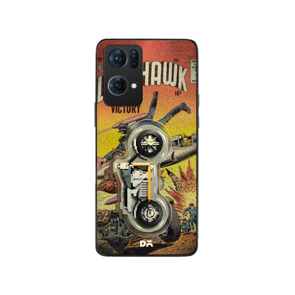

DailyObjects Black Hawk Glass Case Cover For Oppo Reno 7 Pro