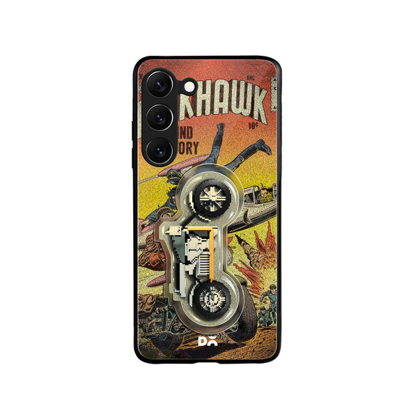 

DailyObjects Black Hawk Glass Case Cover For Samsung Galaxy S23 Plus